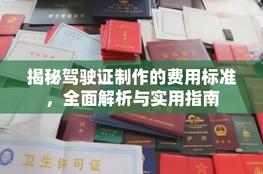 横峰揭秘驾驶证制作的费用标准，全面解析与实用指南