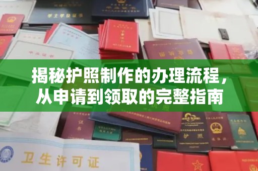 横峰揭秘护照制作的办理流程，从申请到领取的完整指南