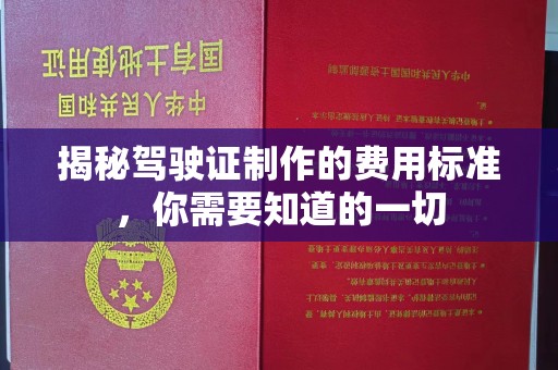 横峰揭秘驾驶证制作的费用标准，你需要知道的一切