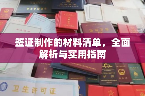 横峰签证制作的材料清单，全面解析与实用指南
