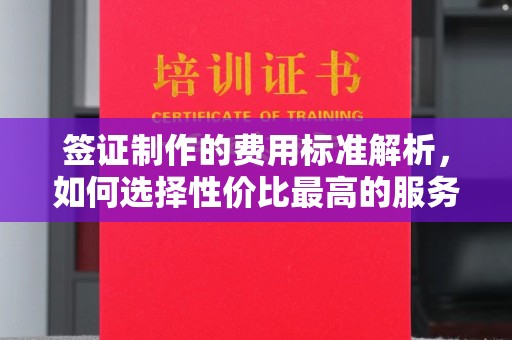 横峰签证制作的费用标准解析，如何选择性价比最高的服务