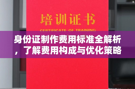 横峰身份证制作费用标准全解析，了解费用构成与优化策略
